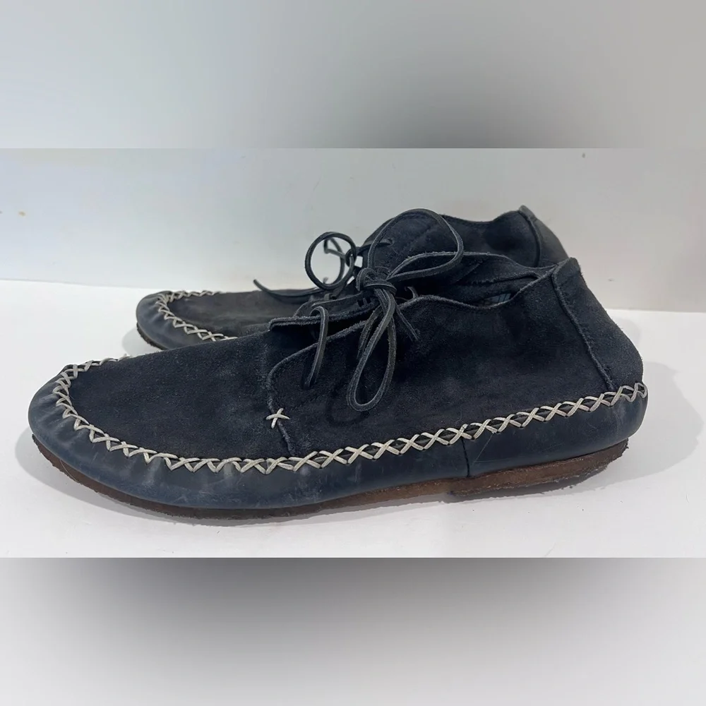 Danner Canoe Moc Suede Leather Boots in Navy -‎ Men's Size 14